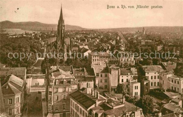 Bonn Rhein vom Münster gesehen