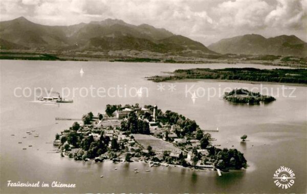 Fraueninsel Chiemsee Kloster Frauenchiemsee Alpenblick Flieg