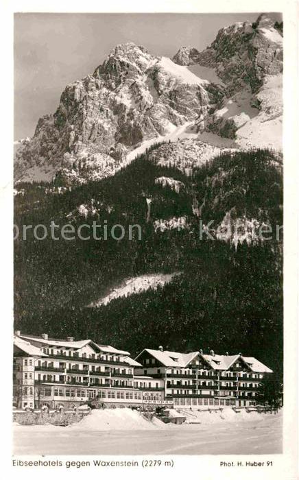 Eibsee Eibseehotel gegen Waxenstein Wetterstei