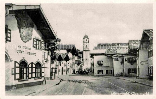 Mittenwald Bayern Obermarkt Cafe Konditorei Weinstube