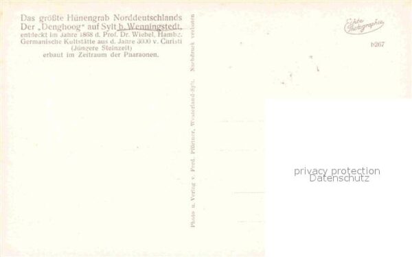 Wenningstedt Sylt Der Denghoog Grösstes Hünengrab Norddeu – Bild 2