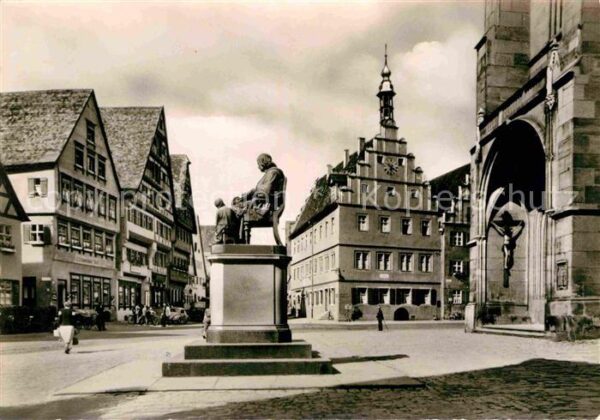 Dinkelsbuehl Marktplatz Christoph von Schmid Denkmal