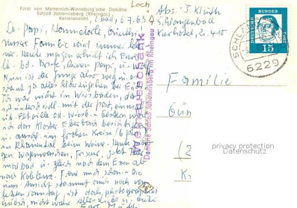 Johannisberg Rheingau Fürst von Metternich Winneburgsche Domä – Bild 2