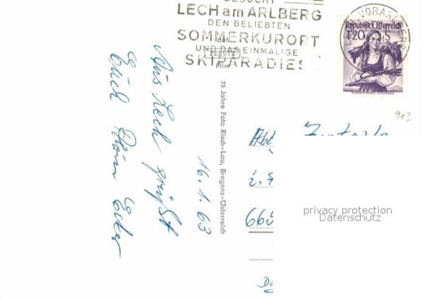 Oberlech Lech Vorarlberg Wintersportplatz Alpen Bergbahn – Bild 2