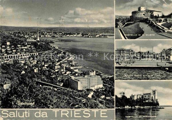 Trieste Panorama Castello di S Giusto Piazza Un
