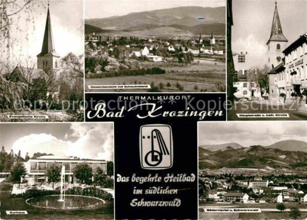 Bad Krozingen Gesamtansicht mit Schauinsland Kirche K