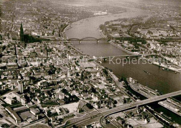Koeln Rhein Fliegeraufnahme