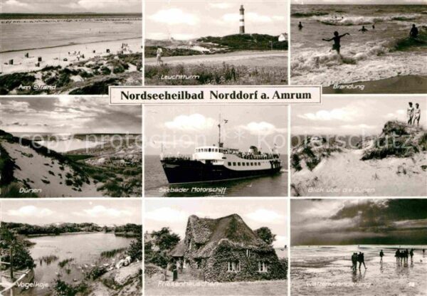 Norddorf Amrum Nordseeheilbad Strand Leuchtturm Dünen