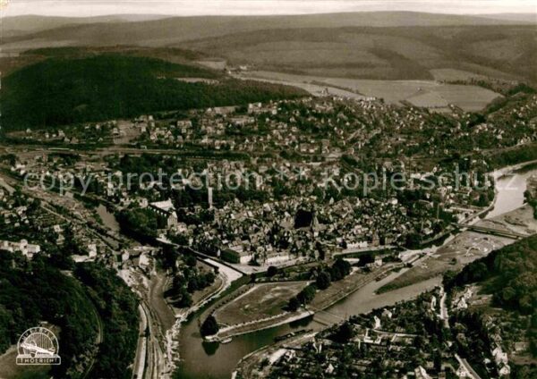 Hann. Muenden Zusammenfluss von Werra und Fulda zur W