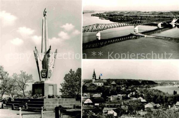 Dunafoeldvar Denkmal Brücke Blick über die Stadt