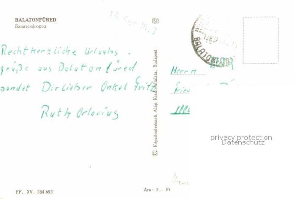 Balatonfuered Gedenkstein Hotel – Bild 2