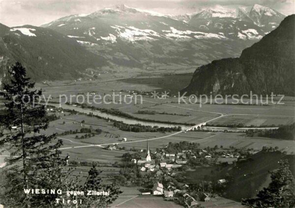 Wiesing Tirol Panorama Zillertal Alpen