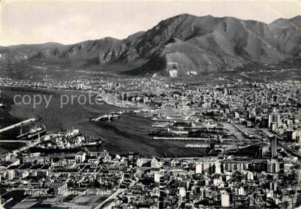 Palermo Sicilia Panorama Porto veduta aerea