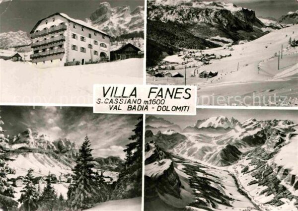 San Cassiano Badia Villa Fanes Dolomiten Winterpanorama Do