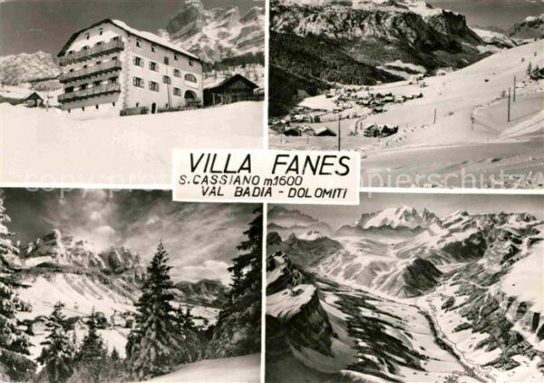 San Cassiano Badia Villa Fanes Dolomiten Winterpanorama Do