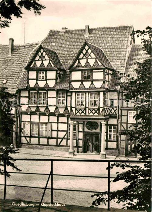 Quedlinburg Klopstockhaus Fachwerkhaus