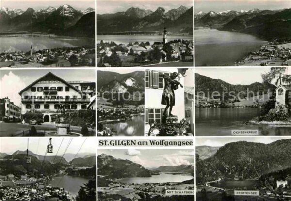 St Gilgen Wolfgangsee Gesamtansicht mit Alpenpanorama Hotel S