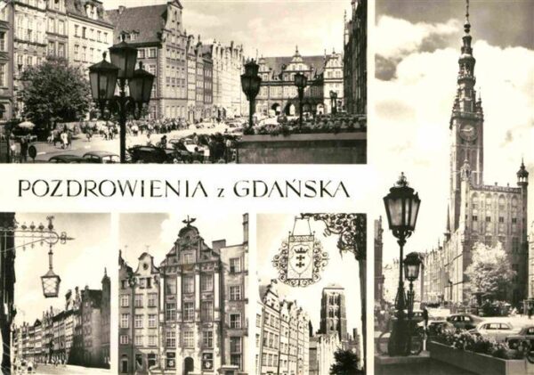 Gdansk Strassen Innenstadt Gebäude Rathaus Lat