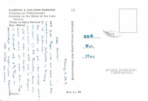 Plattensee Camping a Balaton partjan Künstlerkarte – Bild 2
