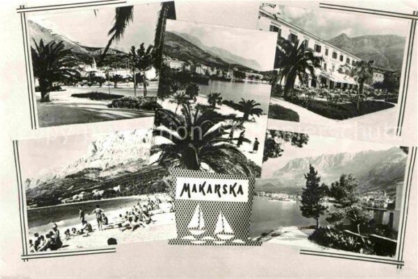 Makarska Dalmatien Teilansichten Strand Promenade Hotel Re