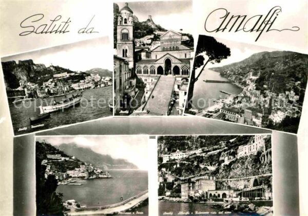 Amalfi Kathedrale Hafen Bucht Panorama Küste