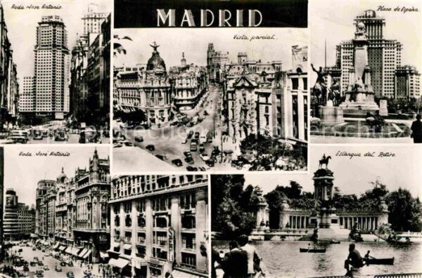 Madrid Spain Avenidas Plaza de Espana Estanque del R