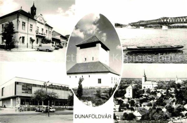 Dunafoeldvar Teilansichten Gebäude Turm Brücke