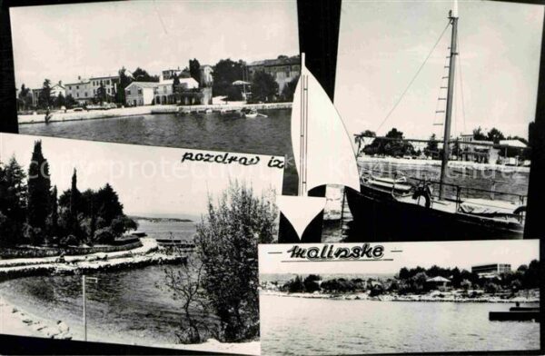 Malinska Haludovo Hafen Segelschiff Badestrand