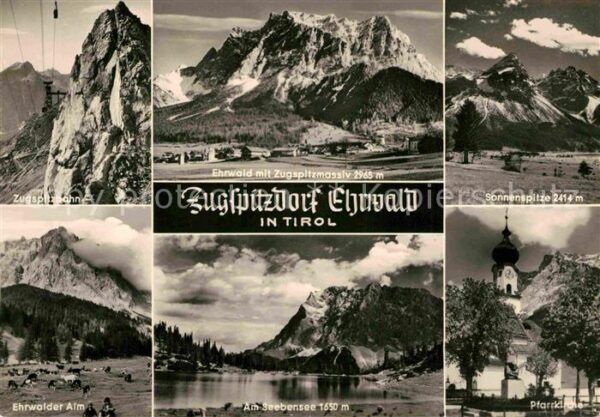 Ehrwald Tirol Panorama mit Zugspitzmassiv Wetterstein