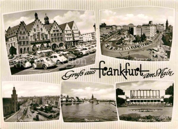 Frankfurt Main Römer Rossmarkt Hauptwache Mainpartie P