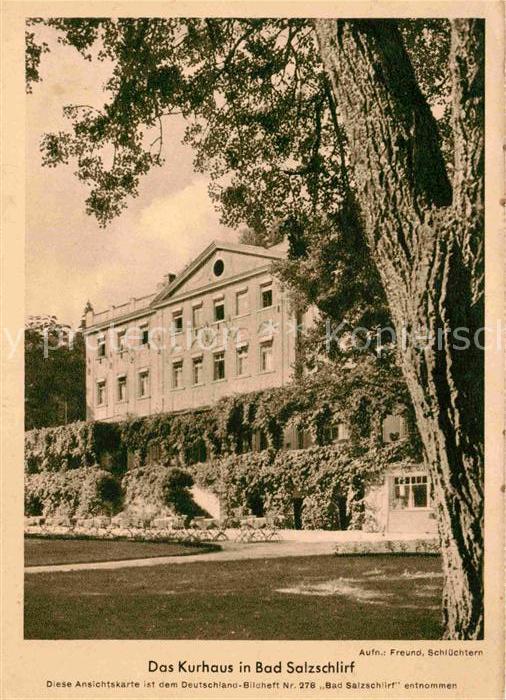 Bad Salzschlirf Kurhaus Karte aus dem Deutschland Bildh