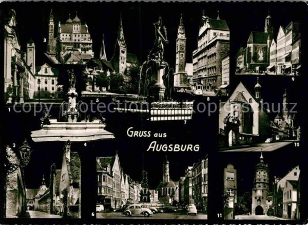 Augsburg Sehenswürdigkeiten der Stadt Nachtaufna