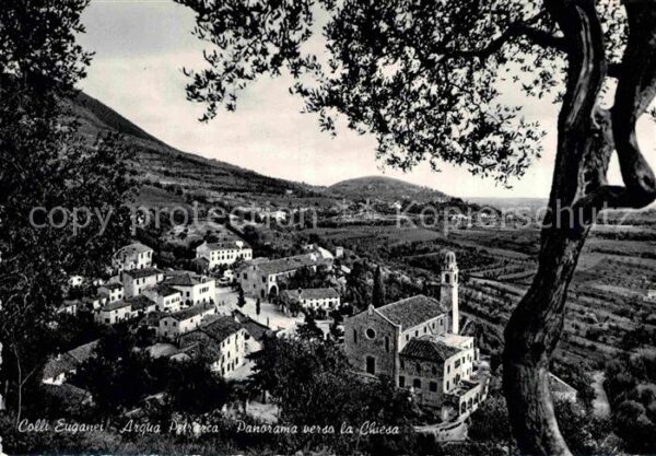 Colli Euganei Arqu_a Petrarca Panorama Kirche