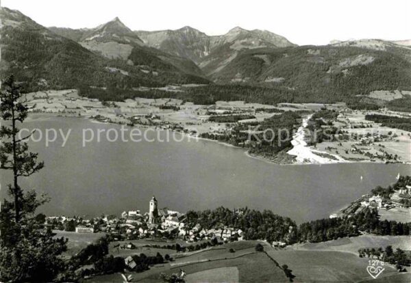 St Wolfgang Salzkammergut Panorama Wolfgangsee Blick gegen Zinken