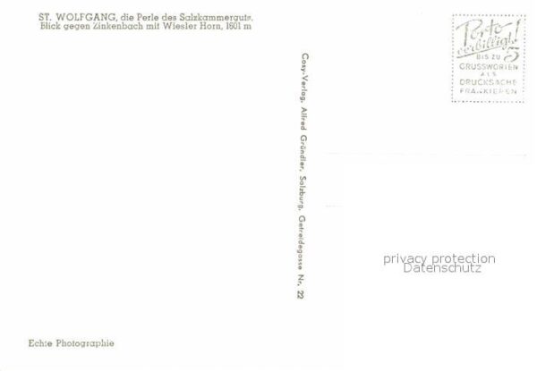 St Wolfgang Salzkammergut Panorama Wolfgangsee Blick gegen Zinken – Bild 2