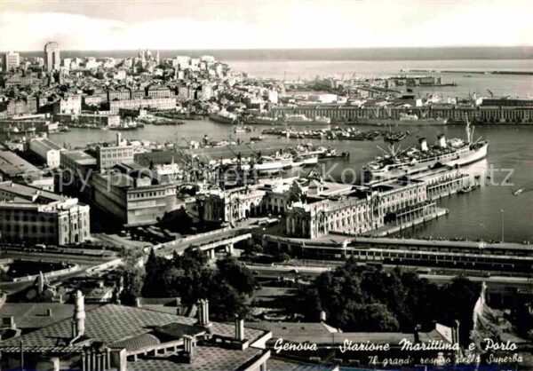 Genova Genua Liguria Stazione Marittima e Porto veduta aerea