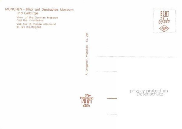 Muenchen Blick auf Deutsches Museum und Gebirge – Bild 2