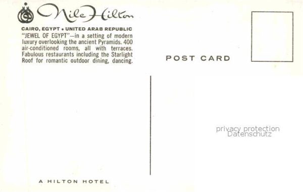 Cairo Egypt Nile Hilton – Bild 2