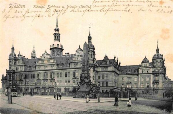 Dresden Königliches Schloss Wettin-Obelisk