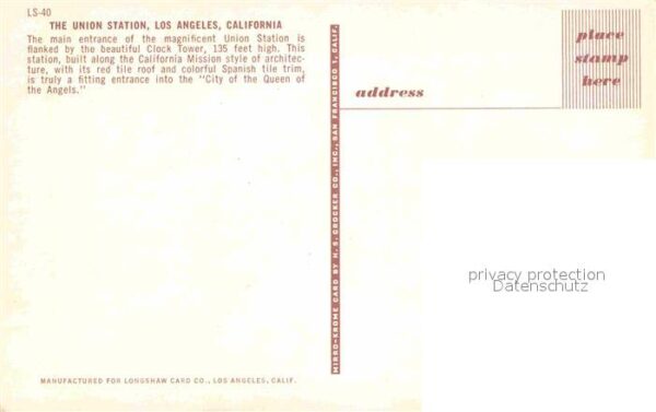 Los Angeles California The Union Station – Bild 2