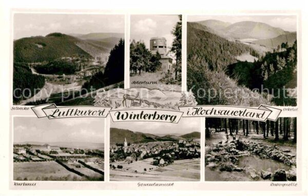 Winterberg Hochsauerland Astenturm Kurhaus Ruhrquelle Panorama
