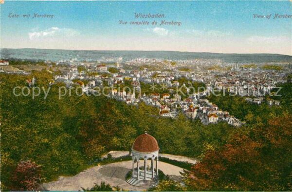 Wiesbaden Gesamtansicht mit Neroberg