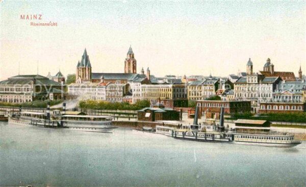 Mainz Rhein Rheinansicht