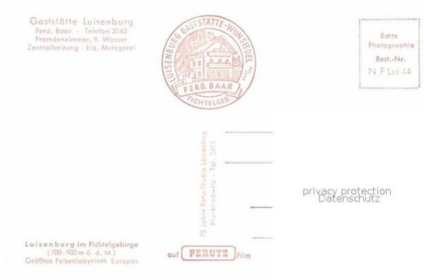 Luisenburg Gaststätte Kreuz Durchblick Raberstein – Bild 2