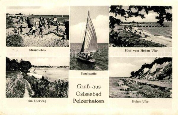 Pelzerhaken Strandleben Uferweg Hohes Ufer Segelpar
