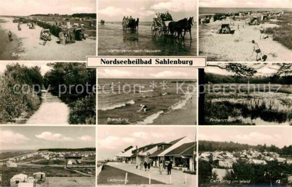 Sahlenburg Strand Brandung Campingplatz Ladenreihe
