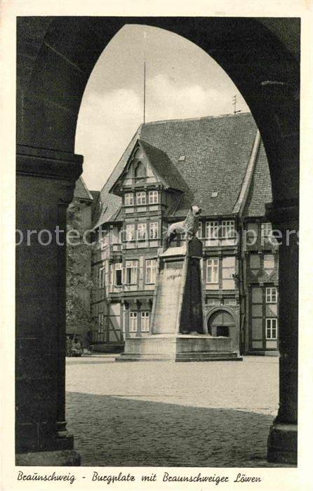 Braunschweig Burgplatz mit Löwen