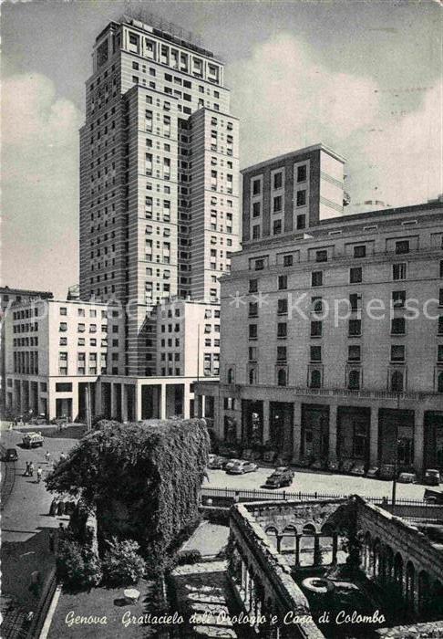 Genova Genua Liguria Wolkenkratzer der Turmuhr Haus von Colu