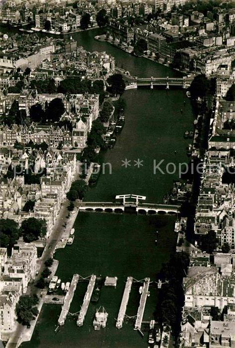 Amsterdam Niederlande Amstel Magere Brücke Fliegeraufnahme
