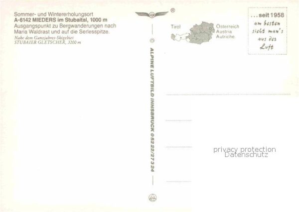 Mieders Tirol Stubaital Fliegeraufnahme – Bild 2